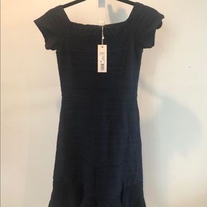 REBECCA TAYLOR NAVY DRESS NWT sz 4